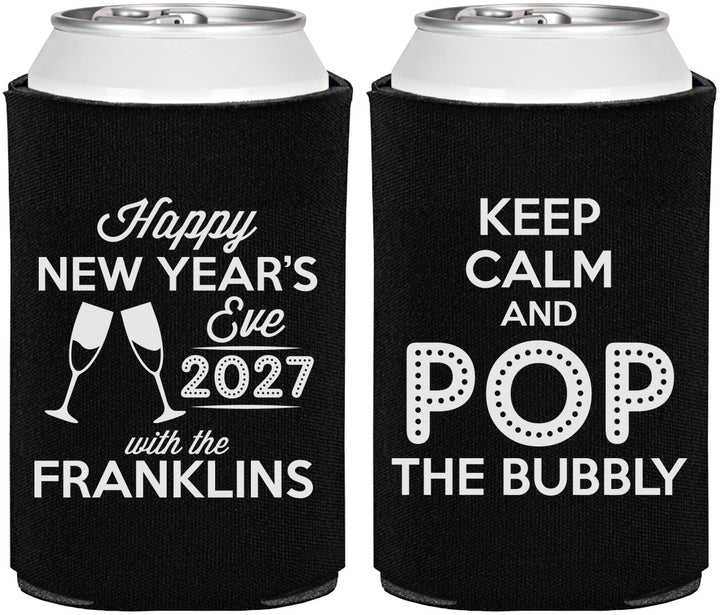 Personalized New Years Can Coolers - 2027 Pop The Bubbly | 170006