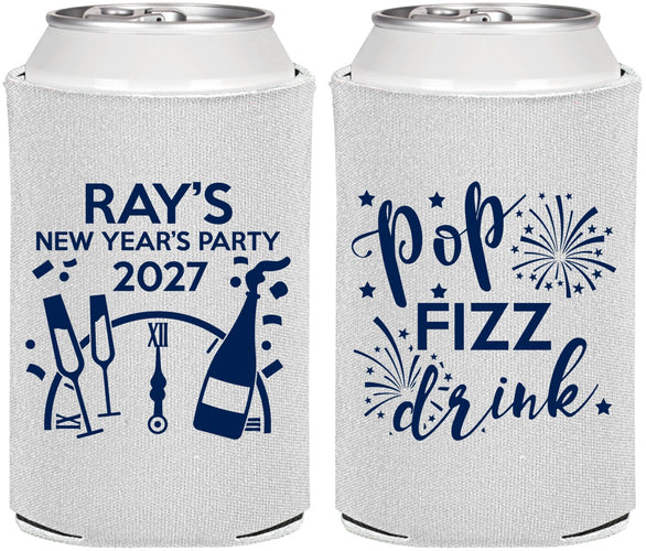 Personalized New Years Can Coolers - 2027 Pop Fizz Drink | 170007