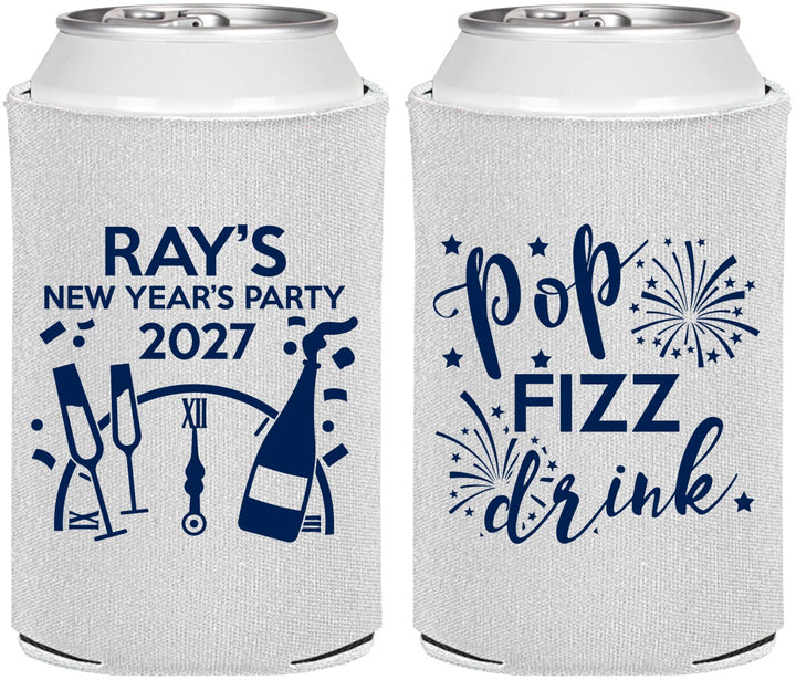 Personalized New Years Can Coolers - 2027 Pop Fizz Drink | 170007