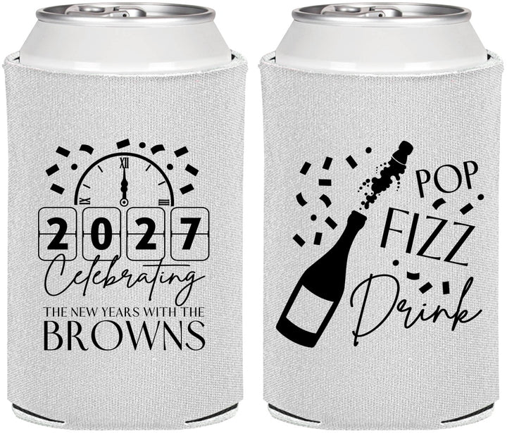 Personalized New Years Can Coolers - 2027 Pop Fizz Drink | 170009
