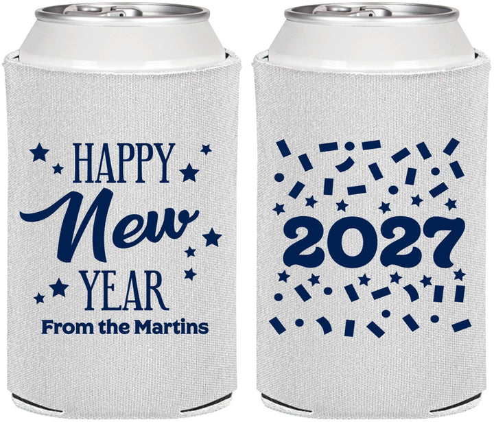 Personalized New Years Can Coolers - 2027 Confetti | 170027