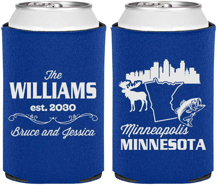 Personalized Wedding Can Coolers - Minnesota | 172