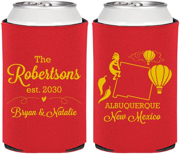 Personalized Wedding Can Coolers - New Mexico | 180