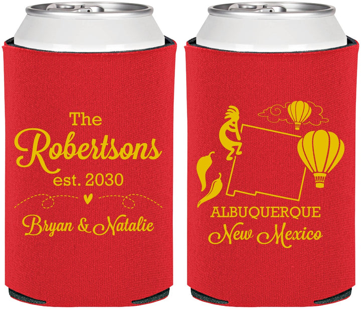 Personalized Wedding Can Coolers - New Mexico | 180