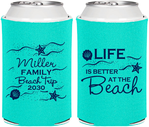 Personalized Family Vacation Can Coolers - Life Is Better At The Beach | 180001