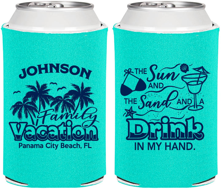 Personalized Family Vacation Can Coolers - Sun And Sand Beach | 180007