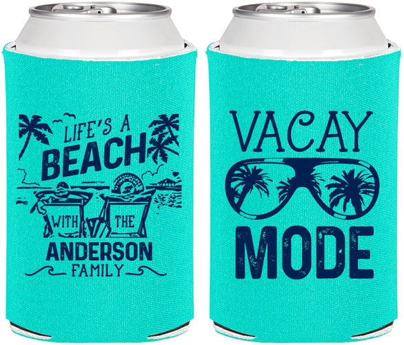 Personalized Family Vacation Can Coolers - Lifes A Beach | 180008