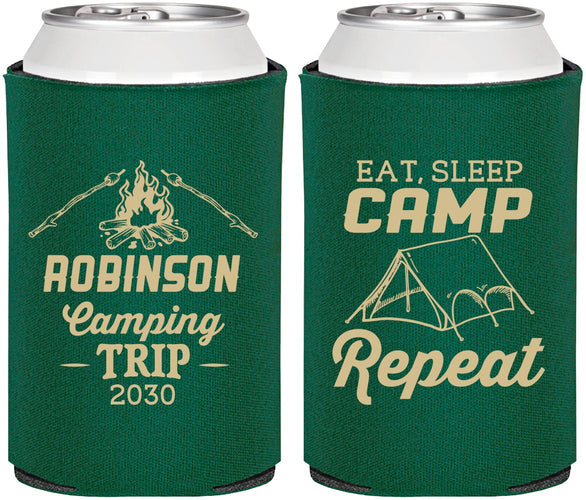 Personalized Family Vacation Can Coolers - Eat Sleep Camp Repeat | 180014