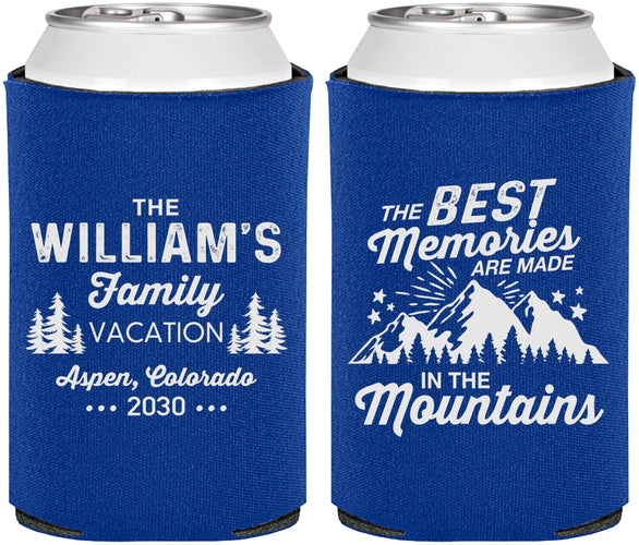 Personalized Family Vacation Can Coolers - Mountains | 180022