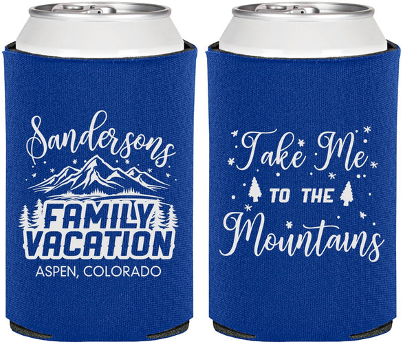 Personalized Family Vacation Can Coolers - Ski Trip Peaks | 180023