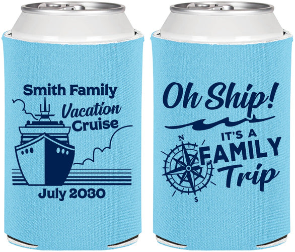 Personalized Family Vacation Can Coolers - Oh Ship Cruise | 180030