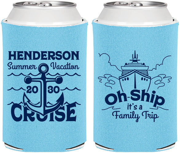 Personalized Family Vacation Can Coolers - Oh Ship Cruise | 180032