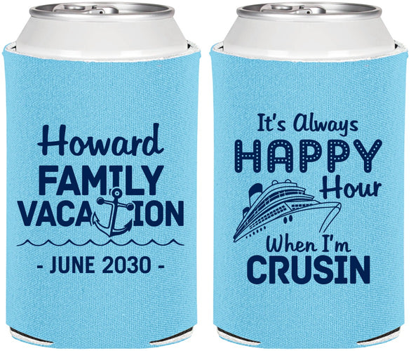 Personalized Family Vacation Can Coolers - Crusin Cruise | 180033