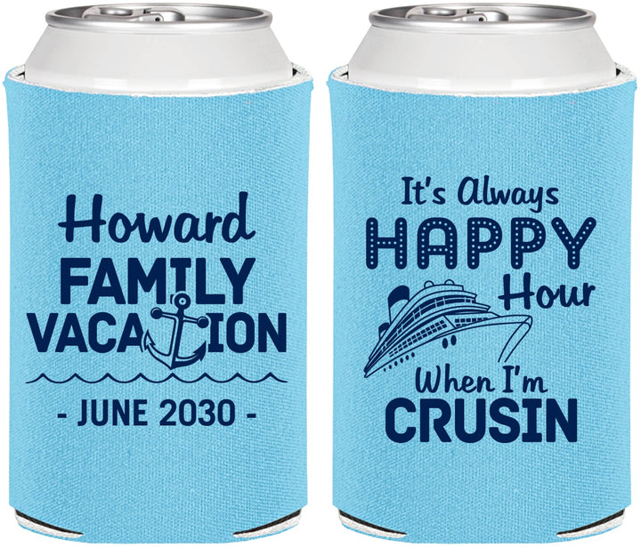 Personalized Family Vacation Can Coolers - Crusin Cruise | 180033