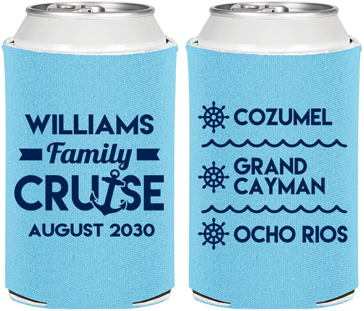 Personalized Family Vacation Can Coolers - Nautical Cruise | 180034