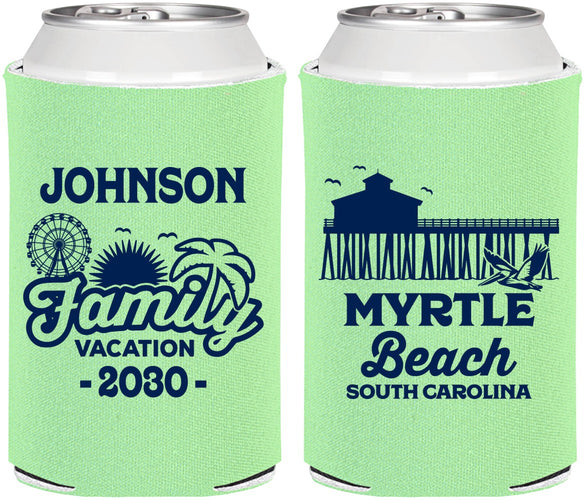 Personalized Family Vacation Can Coolers - Myrtle Beach | 180045
