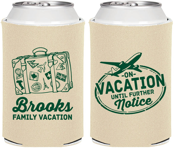 Personalized Family Vacation Can Coolers - Road Trip Plane | 180052