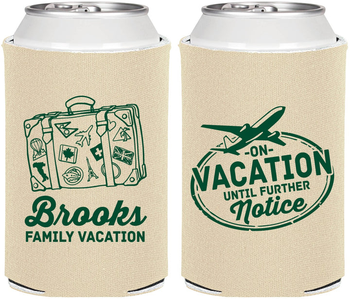 Personalized Family Vacation Can Coolers - Road Trip Plane | 180052