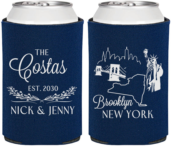 Personalized Wedding Can Coolers - New  York | 181