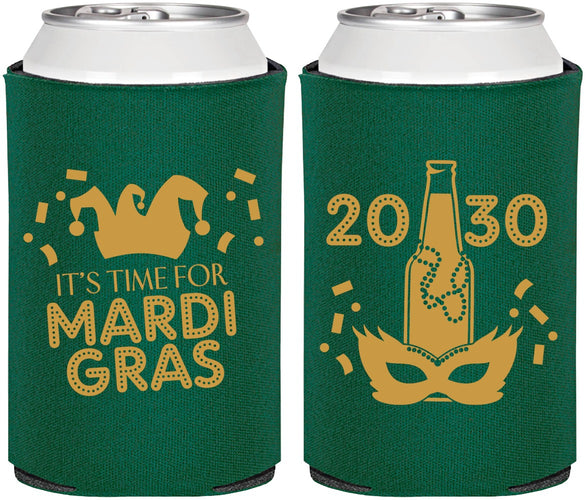 Personalized Mardi Gras Can Coolers - New Orleans | 190003