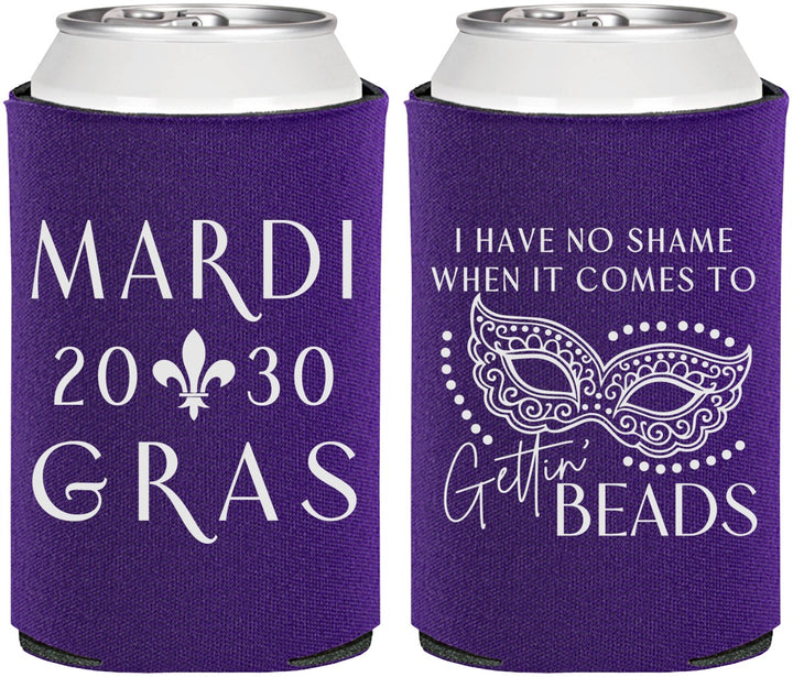 Personalized Mardi Gras Can Coolers - Nola New Orleans | 190006
