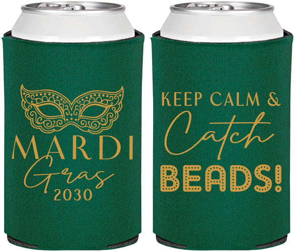 Personalized Mardi Gras Can Coolers - Beads Nola | 190007
