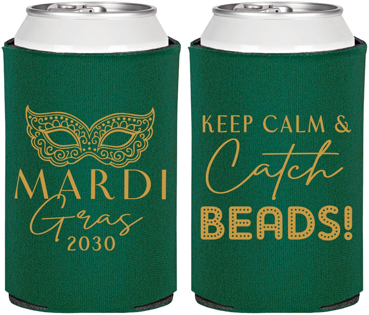 Personalized Mardi Gras Can Coolers - Beads Nola | 190007