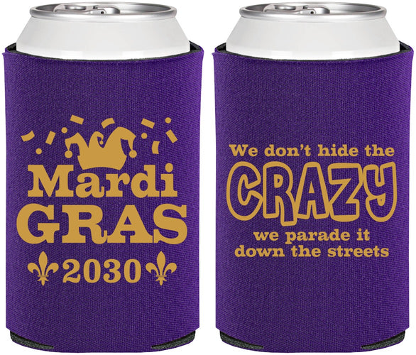 Personalized Mardi Gras Can Coolers - Fleur De Lis | 190009