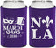 Personalized Mardi Gras Can Coolers - Nola Fleur De Lis | 190014