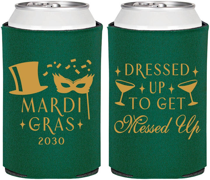 Personalized Mardi Gras Can Coolers - Fleur De Lis | 190015