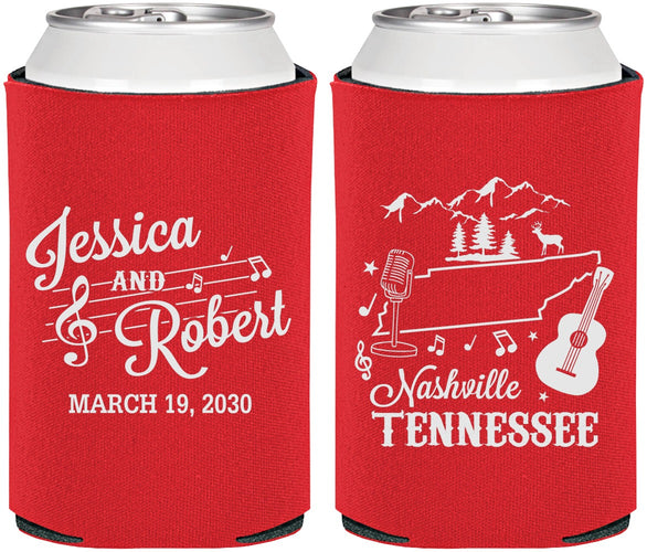 Personalized Wedding Can Coolers - Tennessee | 191