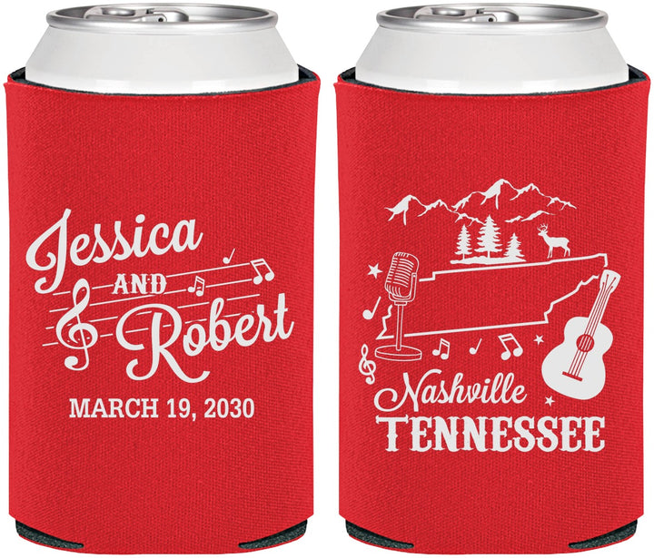 Personalized Wedding Can Coolers - Tennessee | 191
