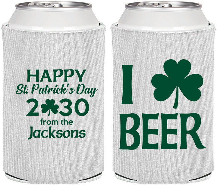 Personalized St Patricks Day Can Coolers - Clover Irish | 200003