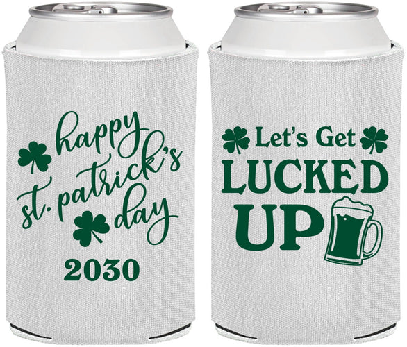 Personalized St Patricks Day Can Coolers - Lucked Up | 200007
