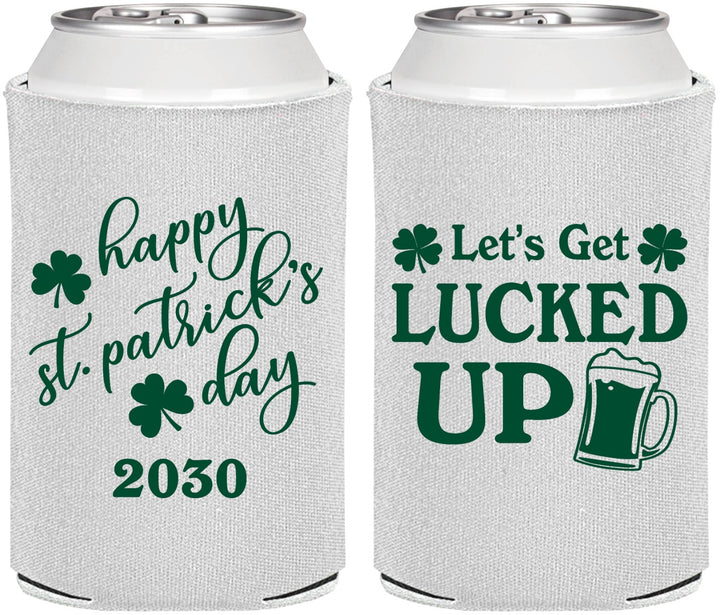Personalized St Patricks Day Can Coolers - Lucked Up | 200007