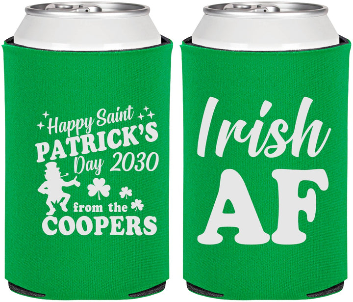 Personalized St Patricks Day Can Coolers - Irish Af Leprechaun | 200012
