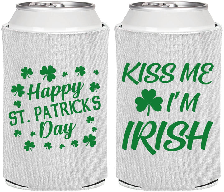 Personalized St Patricks Day Can Coolers - Kiss Me I Am Irish | 200018