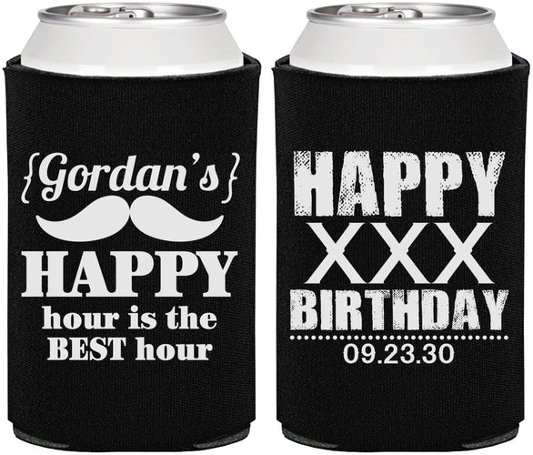 Personalized Birthday Can Coolers - 30th | 20013