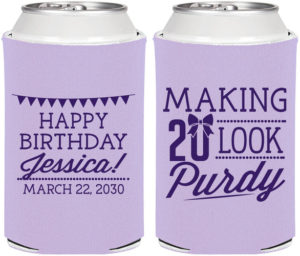 Personalized Birthday Can Coolers - 20th | 20021