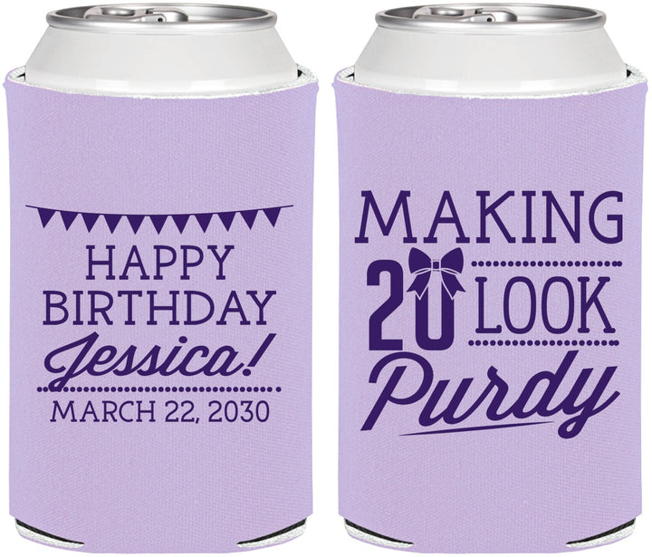 Personalized Birthday Can Coolers - 20th | 20021