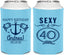 Personalized Birthday Can Coolers - Sexy At 40 | 20027