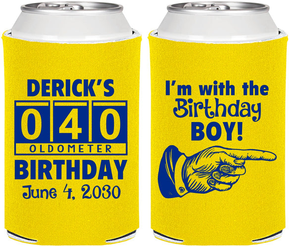Personalized Birthday Can Coolers - 40th | 20047