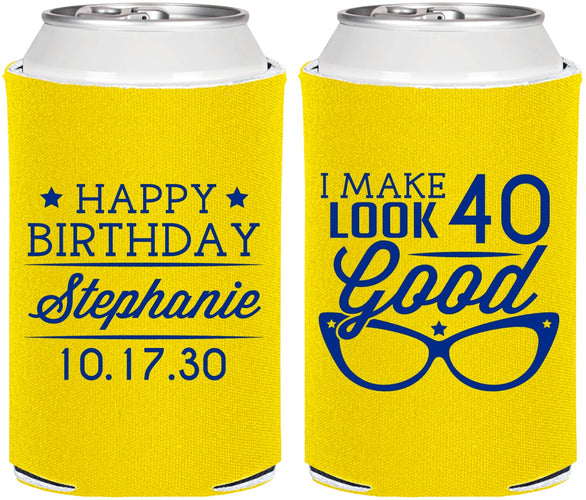 Personalized Birthday Can Coolers - 40th | 20048