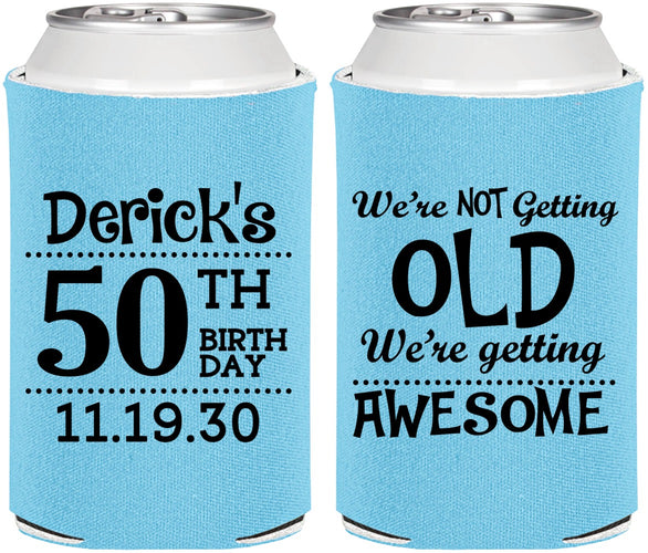 Personalized Birthday Can Coolers - 50th | 20052