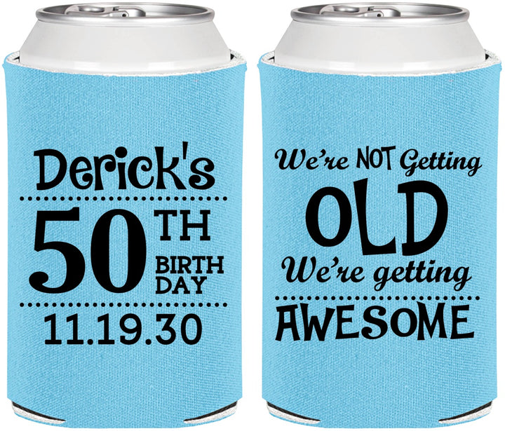 Personalized Birthday Can Coolers - 50th | 20052