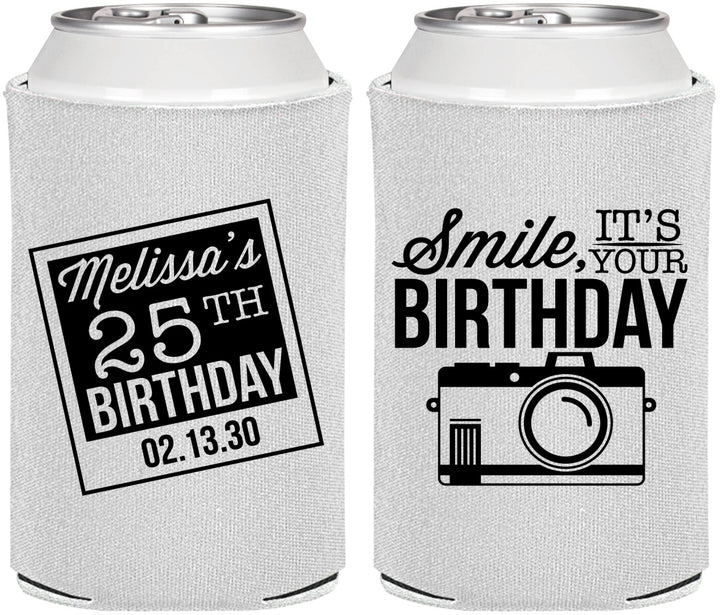 Personalized Birthday Can Coolers - 25th | 20053