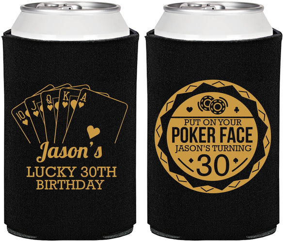 Personalized Birthday Can Coolers - 30th Las Vegas | 20060