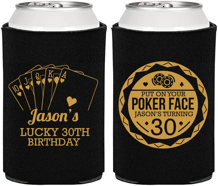 Personalized Birthday Can Coolers - 30th Las Vegas | 20060