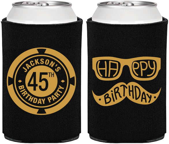 Personalized Birthday Can Coolers - 45th Las Vegas | 20064