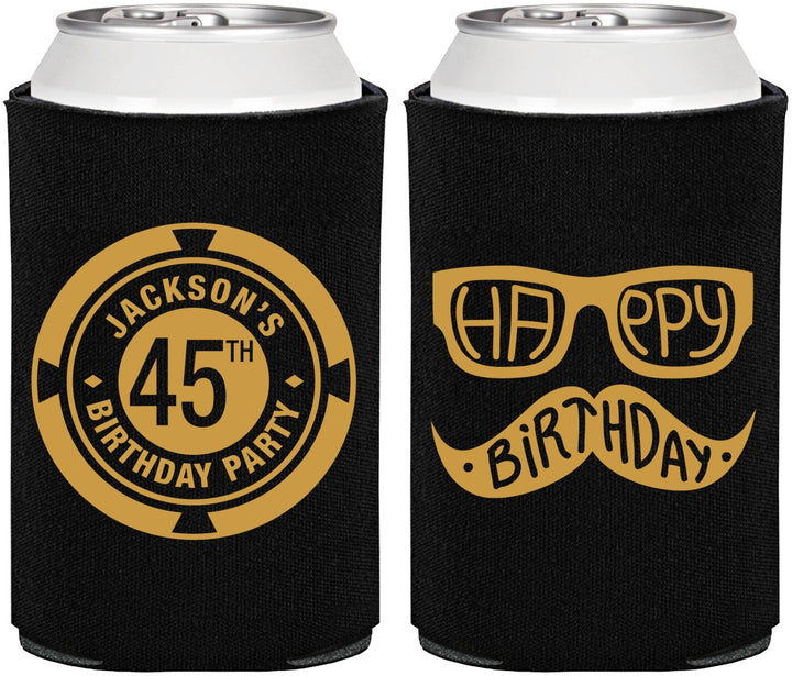 Personalized Birthday Can Coolers - 45th Las Vegas | 20064
